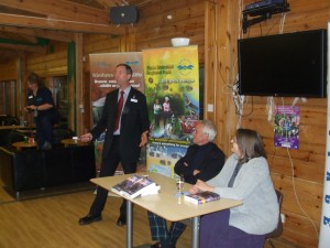 Charles Woodward, Manager of the Clyde Muirshiel Regional Park, Introduces The Evening at Castle Semple Visitor (Copyright James Dunlop 2013)